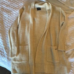Abercrombie and Fitch cream long duster sweater